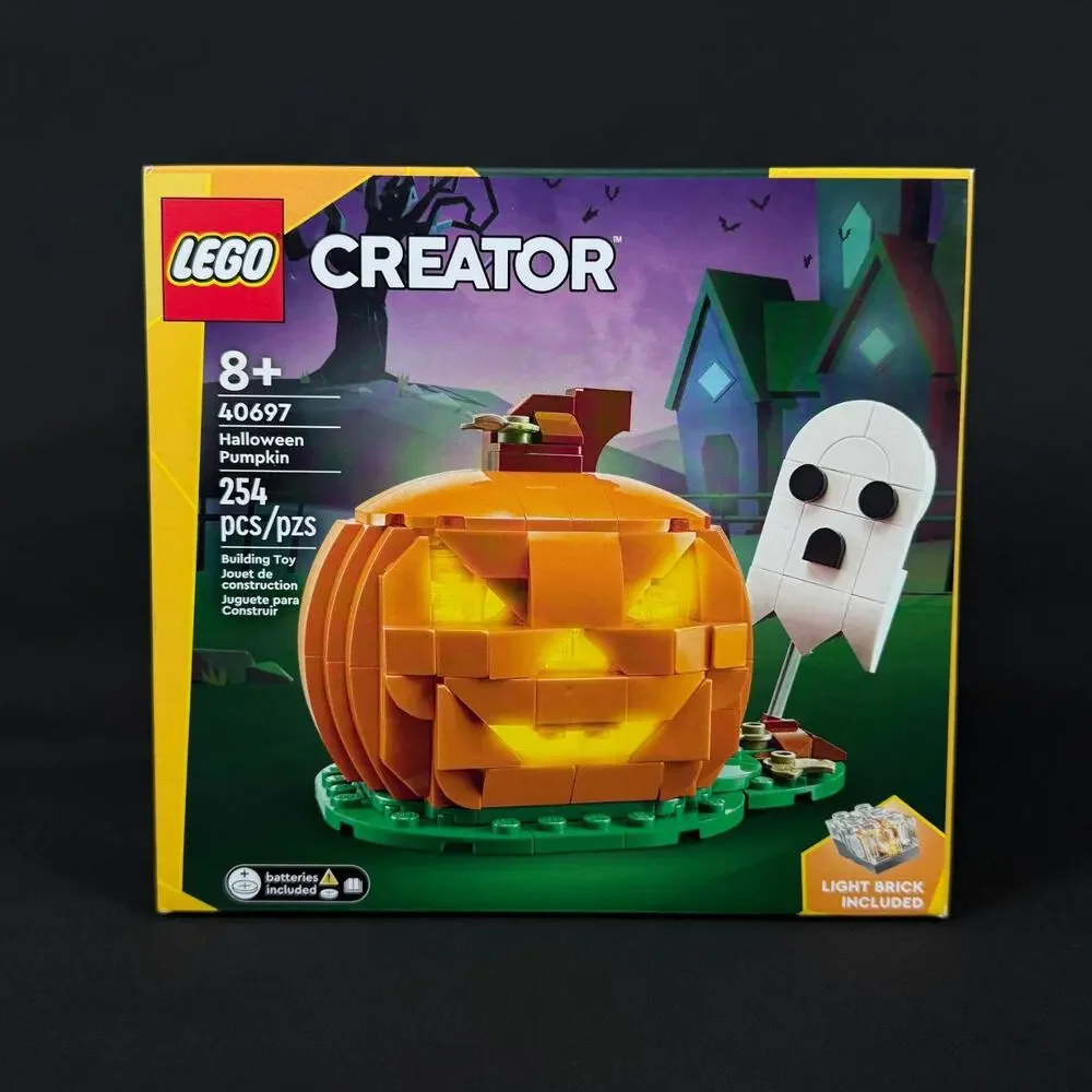 LEGO Halloween Jack-o’-Lantern Pumpkin 40697 Light Up NEW